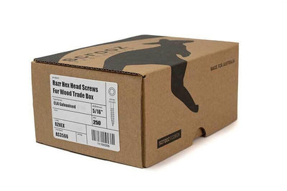 14g x 100mm Razr Hex Head Screws Gal box 250