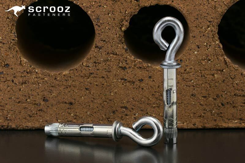 Sleeve anchor eyebolts 8 x 40mm ZP trade box 50