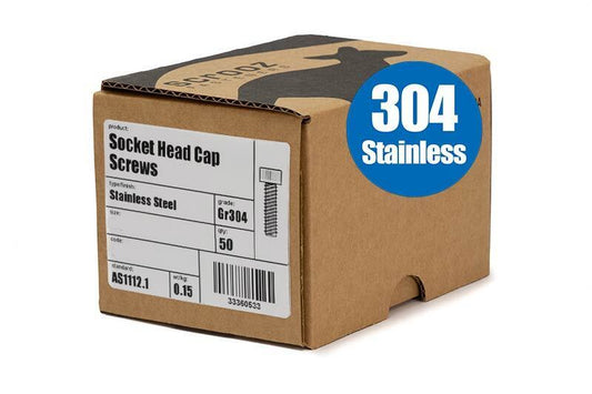 M12 x 40mm Socket Cap Screws 304 Box 50
