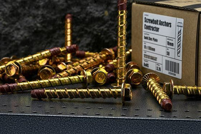 Screw Bolt Contractor Zinc 6 x 50mm Trade Box 50