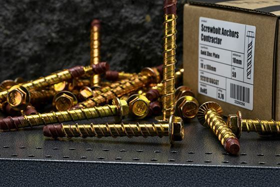 Screw Bolt Contractor Zinc 8 x 100mm Grab Pack 10