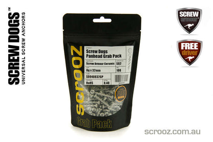 Screw Dogs Masonry GAL SQ 32mm Grab Pack 100