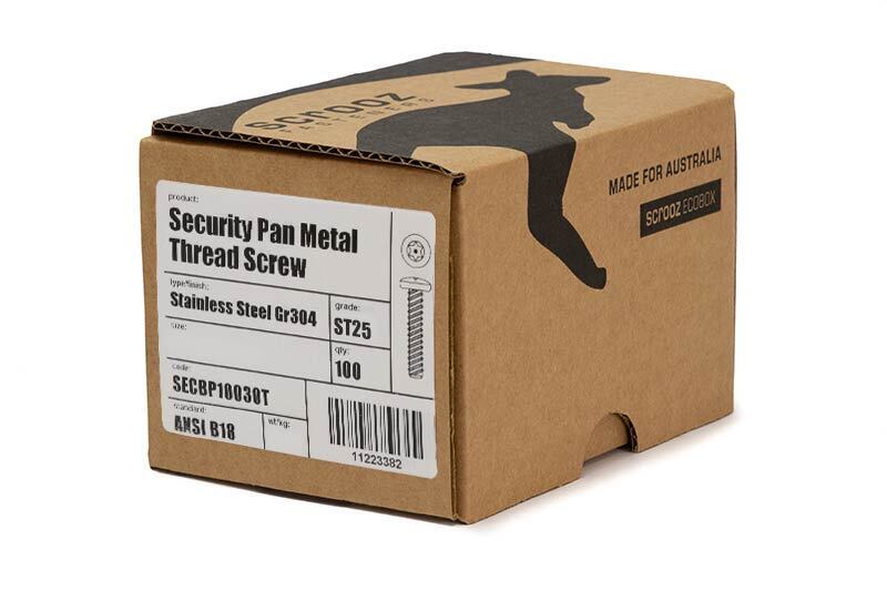 Security Pan Metal Thread ST25 M5 x 30mm Box 100