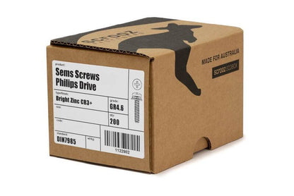 M5 x 16mm Sems Screws PH2 Box 200