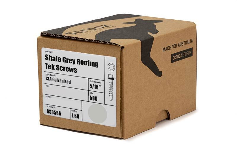 Shale Grey 10g x 16mm Roofing Tek Screw Box 500