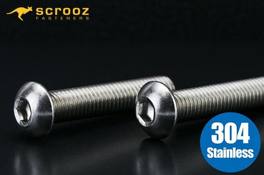 M3 X 12 SS 304 Button Socket Screws Pack 50
