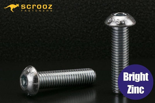 M4 X 16 Button Socket Screws HT BZP Pack 100