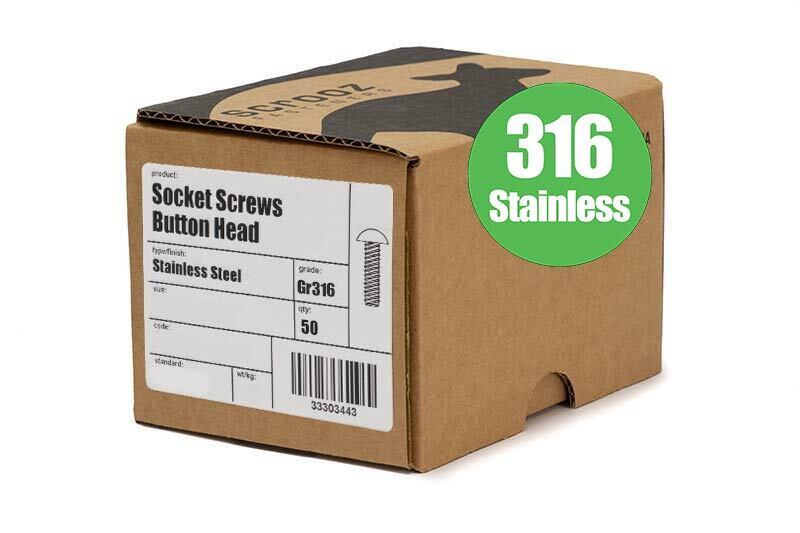 M4 x 30mm Button Head Socket Screws 316 Box 50