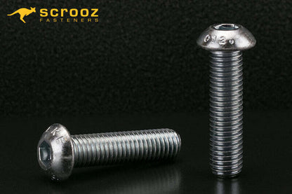 M8 x 20mm Button Socket Screws BZP Carton 400