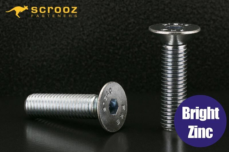 M4 X 16 CSK Socket Screws HT BZP Pack 100