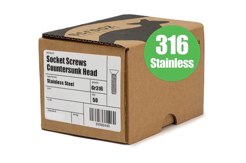 M5 x 25mm CSK Socket Screws 316 Box 50