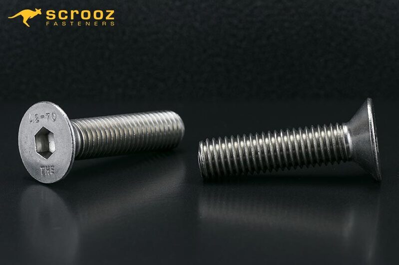 M8 x 60mm csk socket screws ss 304 ctn 200