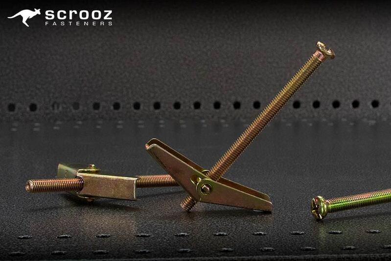 Spring toggle bolts M4 x 75mm Carton 200