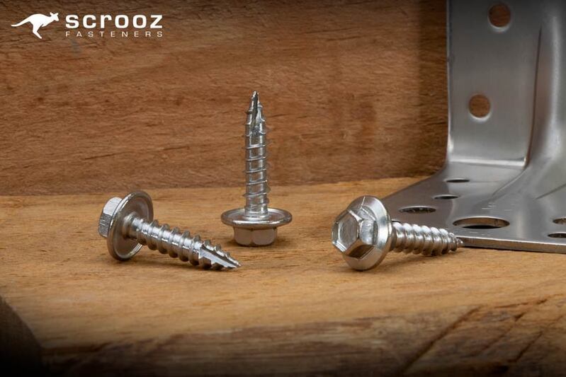 14g x 25mm Razr Hex Head 316 Stainless CTN 1000