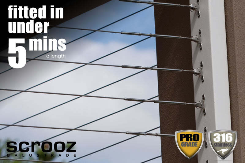 Stainless Steel Wire Rope Balustrade Kit