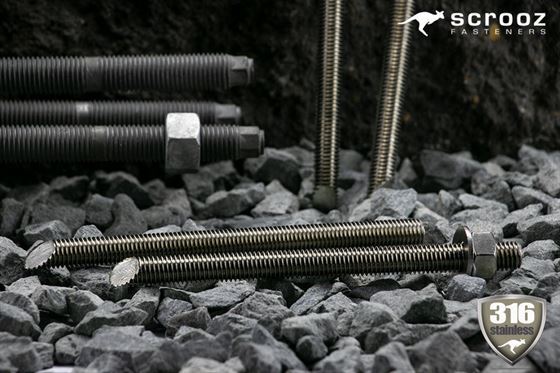 Chemical anchor stud 8 x 110mm 316 ST ST box 10