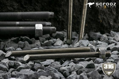 Chemical anchor stud 8 x 110mm 316 ST ST box 10