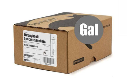 Through Bolts Gal 10 x 120mm trade box of 25