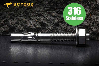 Through Bolts Stainless Steel 16 x 140mm pack 5