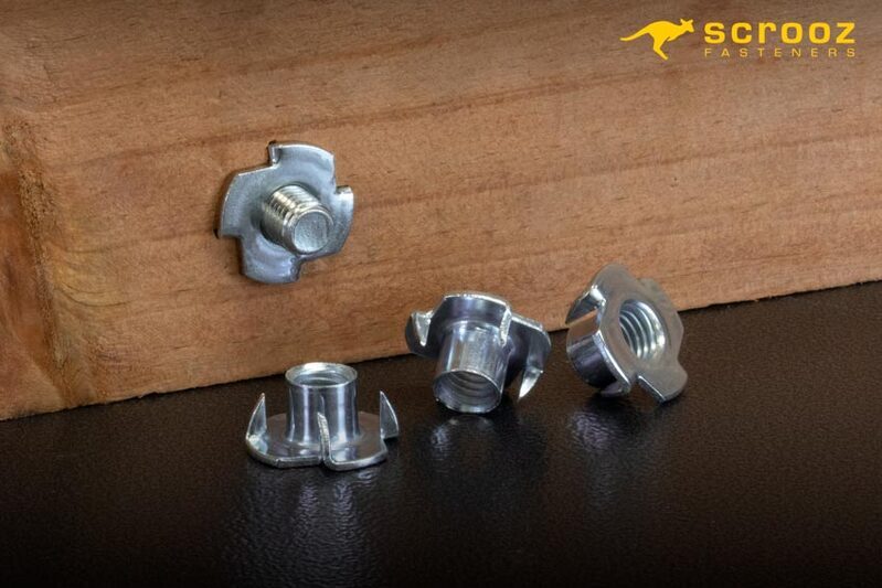 Tee Nut 4 Prong M10 Zinc Plated Carton 400