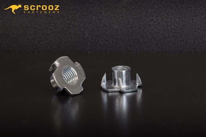 Tee Nut 4 Prong M10 Zinc Plated Carton 400