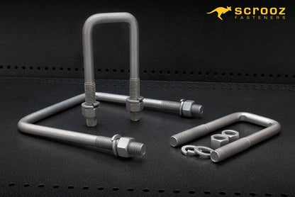 M12 x 42 x 115mm Square U Bolt Kit HDG Box 25