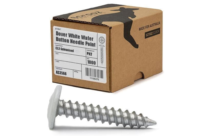 Wafer Button Needle Gal Dove White 8g x 25mm Box 1000