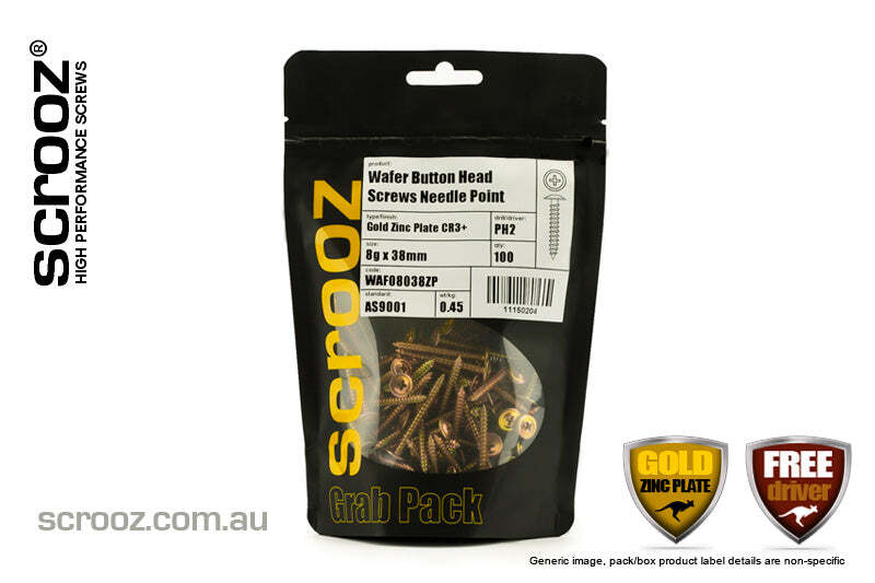 8g x 32mm Wafer Button Needle Gold Zinc pack 100