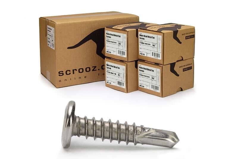 10g x 30mm 410 Stainless Wafer Tek Screws Carton 4000