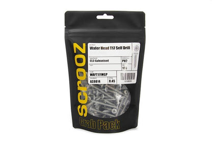 Wafer T17 Galvanised 10g x 25mm Grab Pack 100