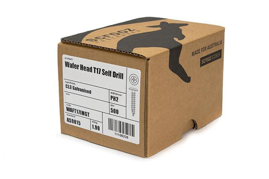 Wafer T17 Galvanised 10g x 35mm Box 500