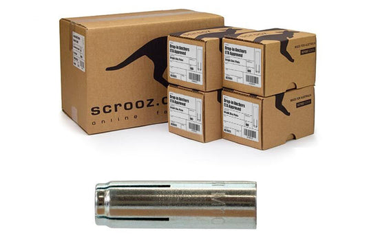 Drop in Anchors ETA BZP 12 x 50mm CTN 200