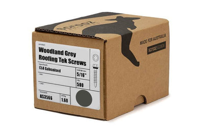 Woodland Grey 12g x 20mm Roof Tek Screw C5 Box 500