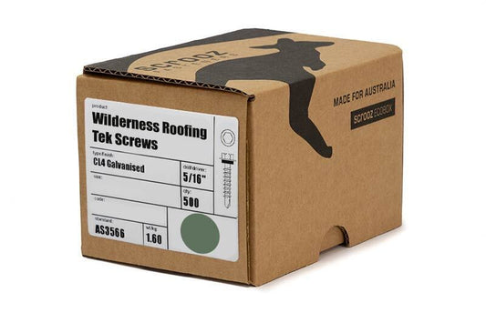 Wilderness 10g x 16mm Roofing Tek Screw Box 500