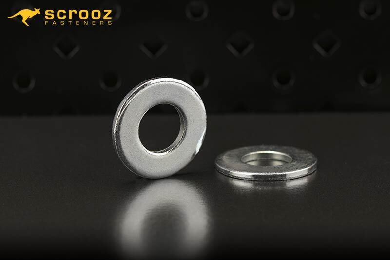 M10 x 22.5 flat washers zinc plate box 500