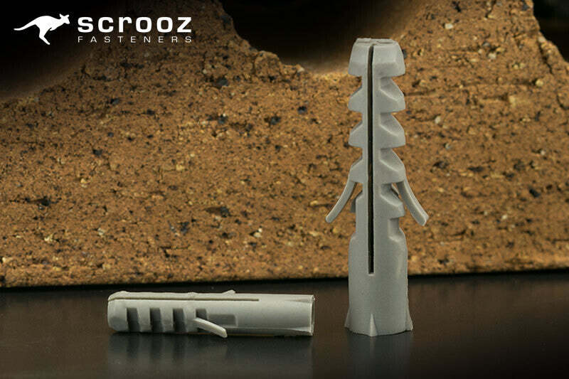 Wall plugs nylon 7mm x 35mm Grab pack of 100