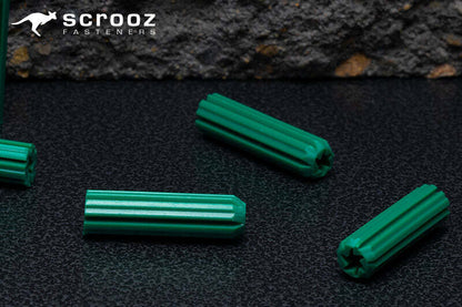 Wall plugs plastic green 25mm carton of 2000