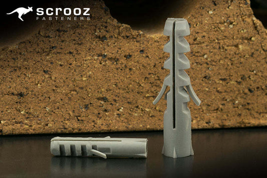 Wall plugs nylon 12mm x 60mm Grab pack of 50