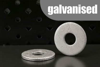 Extra Large Flat Washers M12 x 32 Gal box 100