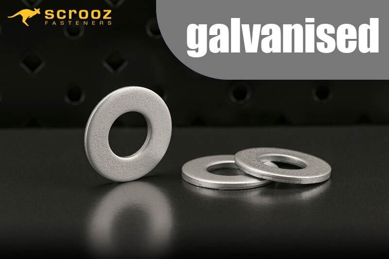 M16 x 33.5 flat washers galv box 250