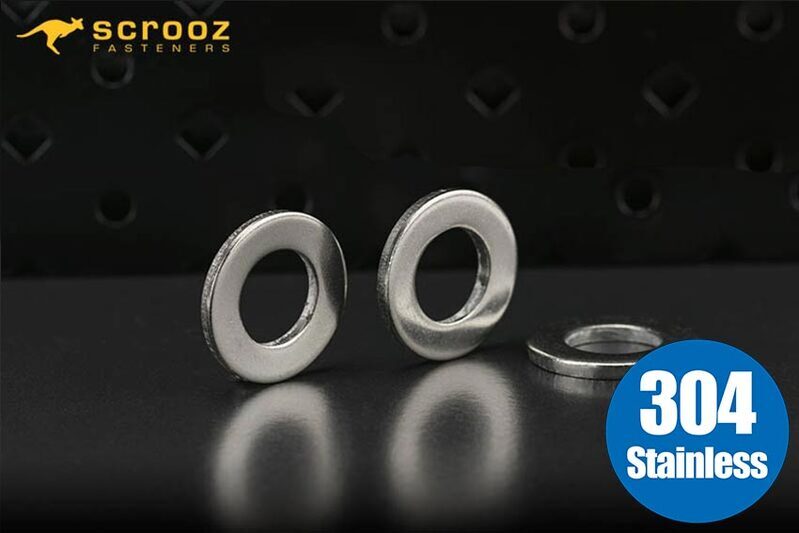 M12 plain flat washers stainless steel 304 pack 25