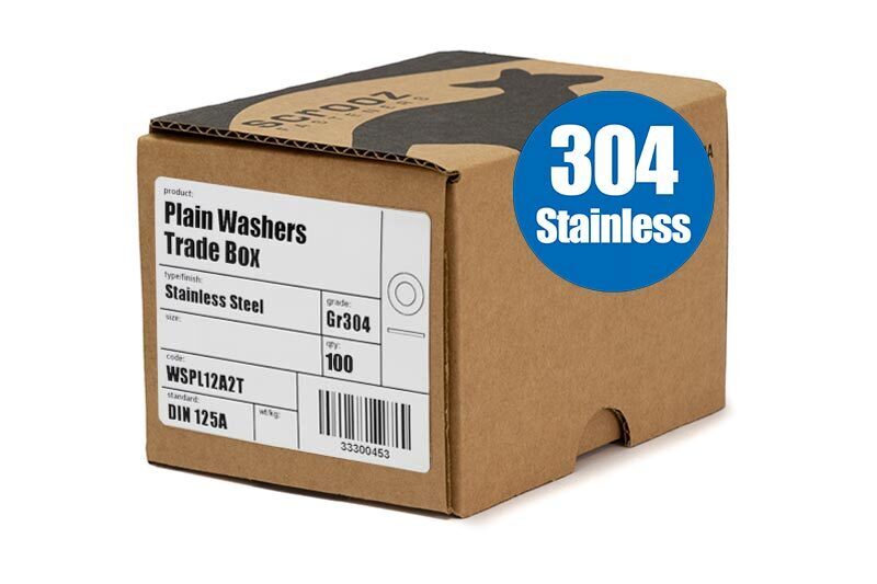 M20 plain flat washers stainless steel 304 box 100