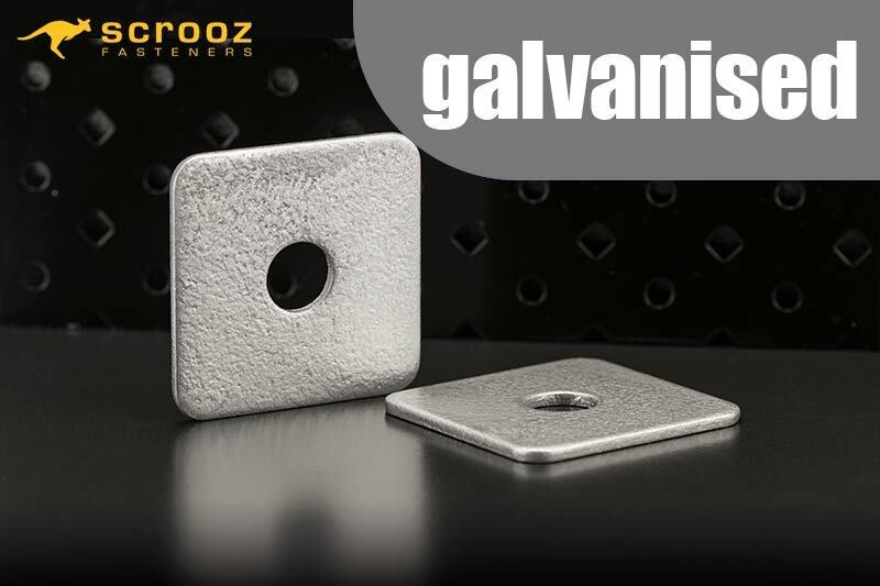 Square Plate Washers M12 x 50mm Galv box 50