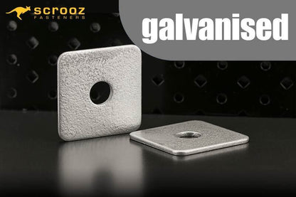 Square Plate Washers M12 x 50mm Galv box 50